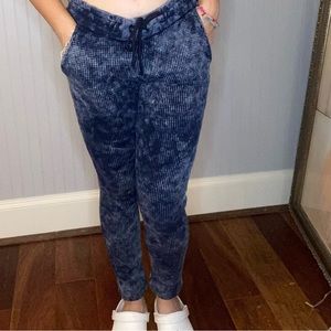 2 Items - Blue pants / white shoulder off shirt